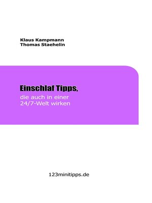 cover image of Einschlaf Tipps, die auch in einer 24/7 Welt wirken